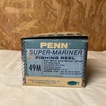 Vintage Penn Super-mariner 49M Reel W/instructions Fishing Box 2A. Fixed Price $70.00.