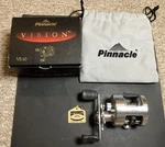 Pinnacle Vision VS10 Round Bait Casting Reel Bass Pike Walleye Box Bag. Fixed Price $34.99.
