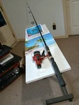 Spinning Fishing Rod Daiwa Apollo 7' Med 6-12LB And Reel J2050. Fixed Price $40.00.