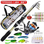 Telescopic Fishing Rod Spinning Reel Set Combo Full Kit Carbon Fiber W/bag. Fixed Price $39.99.