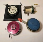Lot 4 Fishing Reels Flueger Progress, Shakespeare Intrinsic, Perrine NO51, Oren. Fixed Price $29.99.