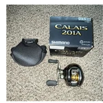 Shimano Calais 201A A-rb Ball Bearings Reel Silver/gold W/ Box & Pouch. Fixed Price $219.00.