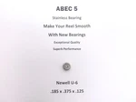 Newell Reel Part 641 U-6 Abec Stainless Bearing .185 X .375 .125 #16. Fixed Price $12.40.