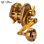 Wiki Jigging Baitcasting Lefthanded Reel Violent Slow 1500XH Brown/gold. Fixed Price $1164.49.