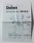 Vintage Daiwa MA15LG Baitcasting Reel System Freshwater Fishing Tackle Booklet. Fixed Price $9.95.