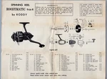 Roddy Spinning Reel Roodymatic Model 944-R Parts List. Fixed Price $12.99.