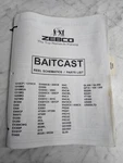 Zebco Service Parts List Catalog Manual Baitcast Fishing Reel Schematics 1990'S. Fixed Price $40.15.
