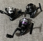 Lot (3) Spinning Reels - Abu Garcia Jordan Lee & Genike + Okuma Aria Black Used. Fixed Price $59.00.