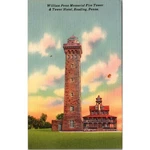 William Penn Memorial Fire Tower Redding Pa Vintage Postcard SPN7. Fixed Price $19.00.