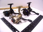 Lot Of (3) Open Face Spinning Ice Fishing Reels - 1750G / MP1750 HT25. Fixed Price $15.00.