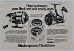 Vintage 1977 Shakespeare 7500 & 2310 Fishing Reel Advertisement. Fixed Price $5.99.