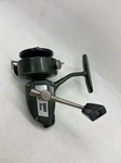 Vintage Zebco XRL15 Made Japan Spinning Reel, Dark Green, Works Great. Fixed Price $17.99.