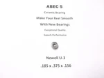 Newell Reel Part 447-5 U-3 Abec Ceramic Bearing .125 X .375 .156 #19. Fixed Price $18.40.