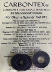 Okuma Coronado Cd 30, 50, Cs 25CL, 35CL & 45CL Carbontex Drag Washers. Fixed Price $14.90.