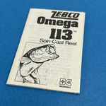 Zebco Omega 113 Vintage Ultra Light Spincast Fishing Reel Manual Only Usa. Fixed Price $10.80.