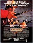 Zebco 6000'S Old Fishing Reel Print Ad 6070 F1. Fixed Price $10.74.
