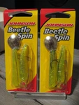 2 Johnson Rattlin' Beetle Spin 1/4 Oz Jig Lure Plastic Fishing Bait - Chartreuse. Fixed Price $5.00.
