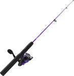 Zebco Dock Demon Spinning Reel Or Spincast And Fishing Rod 10, Purple. Fixed Price $42.99.