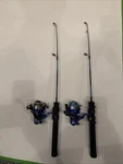 (2)GLACIER Bay GB101 Ultralight Open Face Ice Fishing Reel 5.1:1 W/24 Rods. Fixed Price $40.95.
