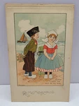 Florence Hardy Dutch Children Seaside Remembrance Antique Ephemera Print C1900S. Fixed Price $11.99.