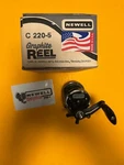 Newell C220-5 Conventional Casting Fishing Reel + Original Box & Decal Rebuilt. Fixed Price $269.95.