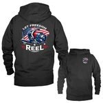 Let Freedom Reel Fishing American Flag Angler Fisherman's Pullover Hoodie. Fixed Price $33.26.