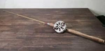 Antique Vintage Stubby Ice Fishing Steel Rod And Reel Af Meisselbach Premax 54". Fixed Price $34.99.