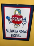 Penn Saltwater Fishing Reel Rod Bait Shop Store Bar Man Cave Advertising Sign. Fixed Price $24.99.