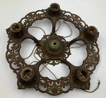 5 Light Cast Metal Chandelier Hanging Ceiling Fixture Deco Antique Gothic. Fixed Price $174.99.